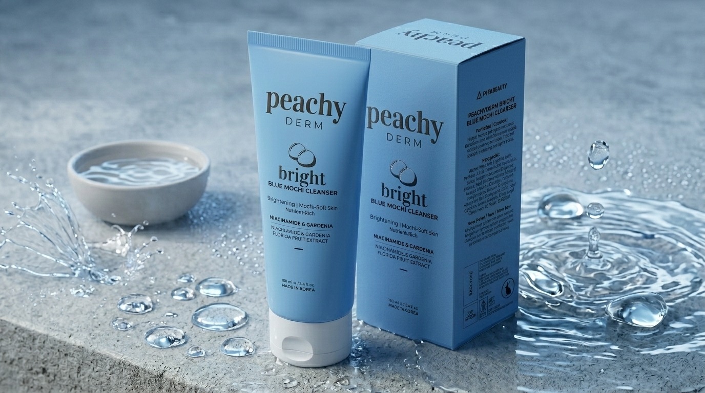 PEACHYDERM Bright Blue Mochi Cleanser